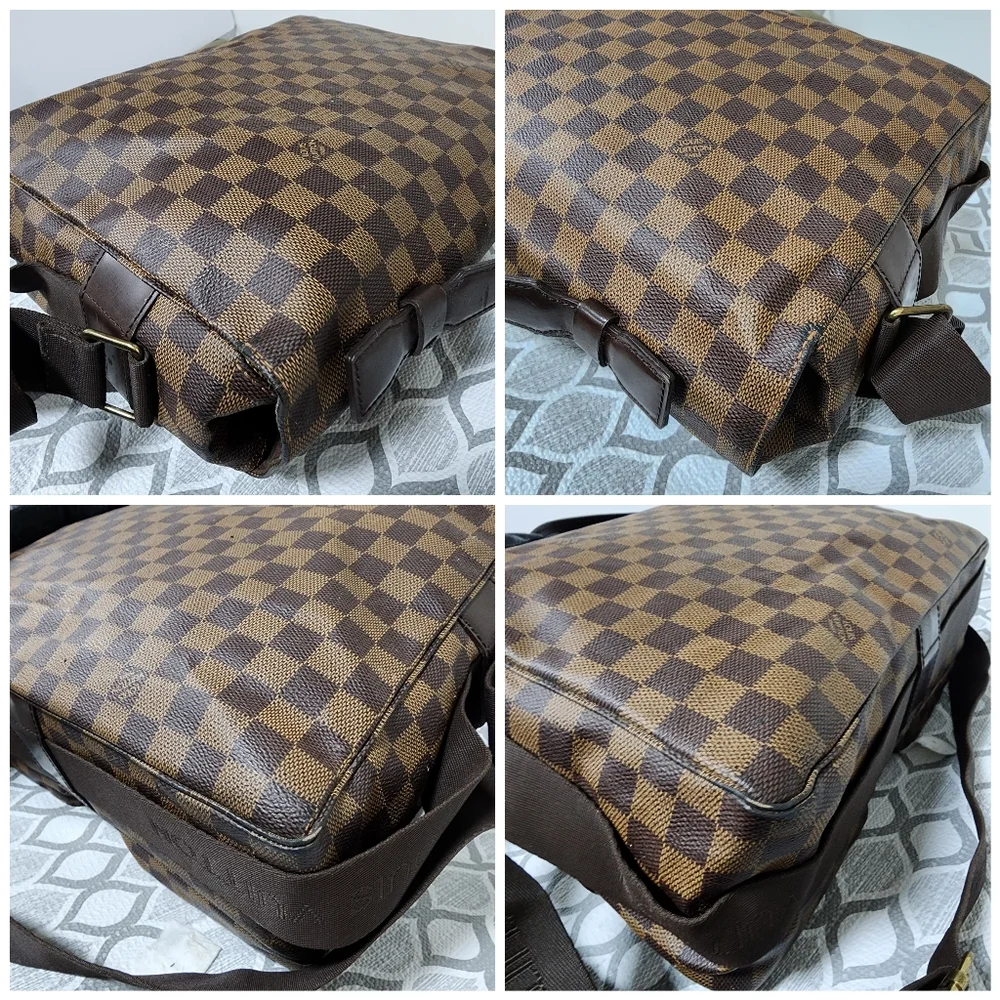 LOUIS VUITTON Damier Ebene Broadway Messenger Bag Brown